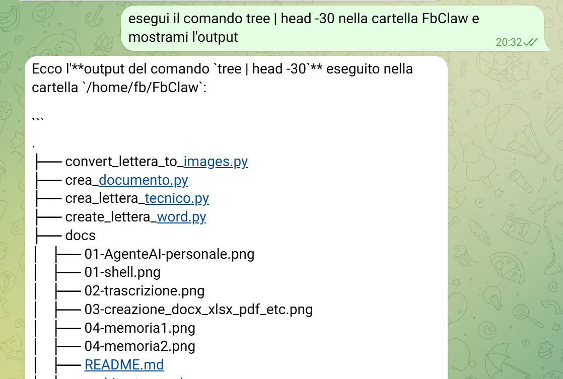 Esecuzione di comandi complessi